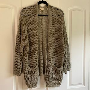 Oversized open front cardigan